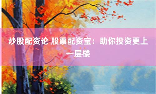 炒股配资论 股票配资宝：助你投资更上一层楼